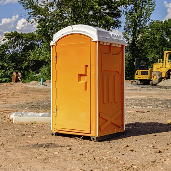 how often are the portable restrooms cleaned and serviced during a rental period in Mill Creek KS